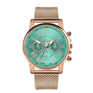 Bussiness Women's Watches Fashion Geneva Brand Roman Numeral Simple Clock Kol Saati Montre Femme Relogio Feminino Reloj Mujer@50