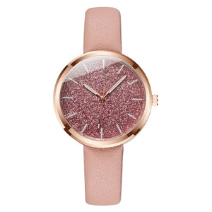 3PCS/SET Watch Bracelet Set Women Fashion Glitter Ladies Watch Women Watches Leather Women's Watches Clocks Gift zegarek damski