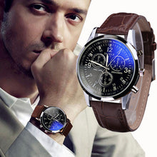 Load image into Gallery viewer, Fashion Faux Leather Mens Men&#39;s Watch Leather Military Casual Luxury Brand Quartz Wristwatches Stainless Business reloj hombre