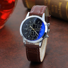 Load image into Gallery viewer, Fashion Faux Leather Mens Men&#39;s Watch Leather Military Casual Luxury Brand Quartz Wristwatches Stainless Business reloj hombre