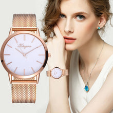 Load image into Gallery viewer, Hot Sale Gold Women Bracelet Watch Quartz WristWatches Women&#39;s Casual Silicone strap Band Watch Analog WristWatch Tok Reloj