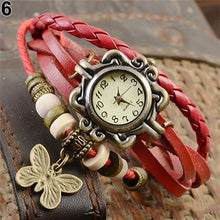 Load image into Gallery viewer, Women&#39;s Casual Vintage Multilayer Butterfly Faux Leather Bracelet Wrist Watch