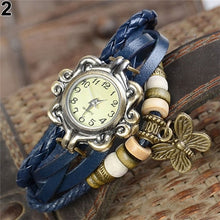 Load image into Gallery viewer, Women&#39;s Casual Vintage Multilayer Butterfly Faux Leather Bracelet Wrist Watch