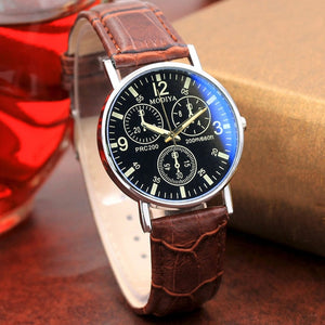 Classic quartz leather Watches for male clock Men's Watches retro design high quality business watches leather belt reloj