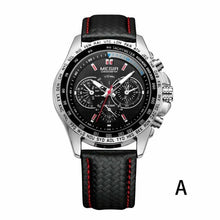 Load image into Gallery viewer, 2019 MEGIR Imitation Three-Eyes Luminous Men&#39;s Watch Men Business Quartz Movement Watches leather Band Waterproof Luxury Watch