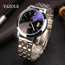 Load image into Gallery viewer, YAZOLE Luxury Brand Stainless Steel Analog Display Date Waterproof Men&#39;s Quartz Watch Business Watch Men Watch Relogio masculino