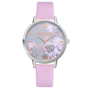 FanTeeDa luxury brand Fashion Women's Watch Printed Flower Causal Quartz Analog Wrist Watches relogio feminino Women Clock B30