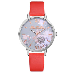 FanTeeDa luxury brand Fashion Women's Watch Printed Flower Causal Quartz Analog Wrist Watches relogio feminino Women Clock B30