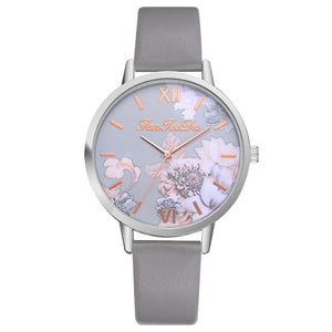 FanTeeDa luxury brand Fashion Women's Watch Printed Flower Causal Quartz Analog Wrist Watches relogio feminino Women Clock B30