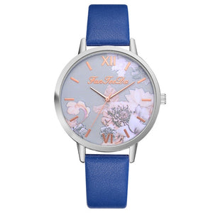 FanTeeDa luxury brand Fashion Women's Watch Printed Flower Causal Quartz Analog Wrist Watches relogio feminino Women Clock B30